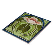 Carreau Reproduction Le Pavot rose Art Nouveau sur la vign (Côté)