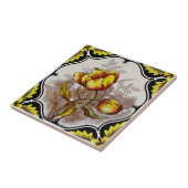 Carreau Reproduction victorienne aux couleurs des tulipes (Côté)