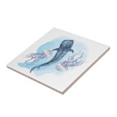 Carreau Requin Baleine. Aquarelle (Côté)