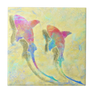 Carreau Requins colorés - Collection d'oeuvres d'art en d