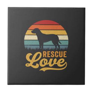 Carreau Rescue Love Retro Dog Sunset_1