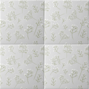Carreau Respiration de bébé Blanche Florale Gypsophila