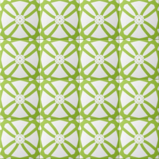 Carreau Ressort Mandala Hearts Fleurs Motif ligne verte