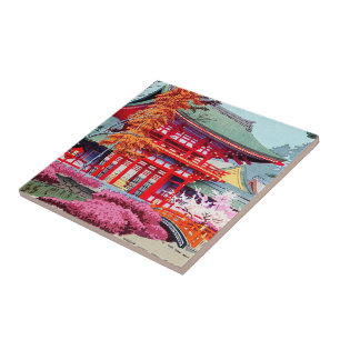 Carreau Ressort rouge japonais frais Asano Takeji de