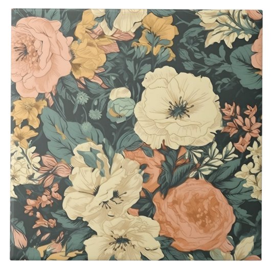 Carreau Ressorts floraux du jardin de printemps (Devant)