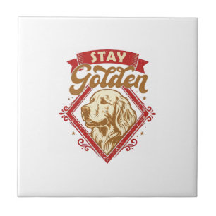 Carreau Restez Golden Retriever Chien Diamant Rouge_1