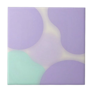 Carreau Résumé Abstrait Organique Tache Lavande Pastel