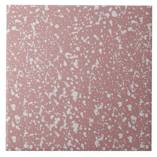 Carreau Résumé Motif de points rose et blanc (Devant)