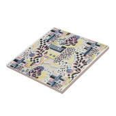 Carreau Résumé sauvage dans le rose et le bleu (Côté)