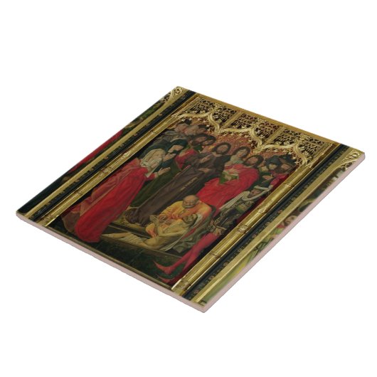 Carreau Résurrection de triptyque de Lazarre ; Augmenter (Côté)