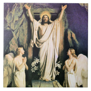 Carreau Résurrection du Christ, tableau de Carl Bloch,