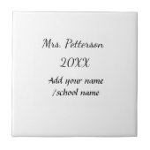 Carreau Retour à l'école ajouter nom de l'enseignant année (Devant)