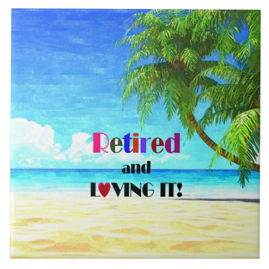 Carreau Retraité et l'aimer, photo tropicale, (Devant)