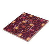 Carreau Rétro 1950 Motif géométrique Bourgogne (Côté)