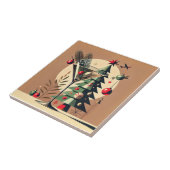 Carreau Retro 50s Jet Set Noël Martini Arbre (Côté)