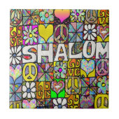 Carreau Retro 60s Psychedelic Shalom LOVE Carrelage en cér (Devant)