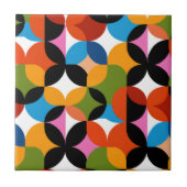 Carreau Retro Abstract Pattern Bold Mid Century Modern  (Devant)