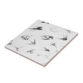 Carreau Rétro animal de nature d'oiseau d'hirondelle (Côté)