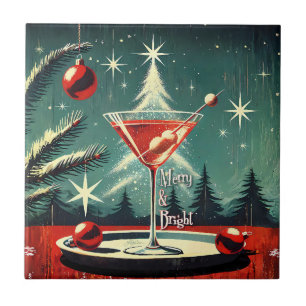 Carreau Retro années 50 Flurry Christmas Tree Martini
