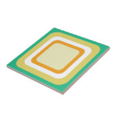 Carreau Rétro Aqua Turquoise Orange Jaune Blanc (Côté)