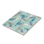 Carreau Retro Atomic Age Swirls Stars Pattern Multicolored (Côté)