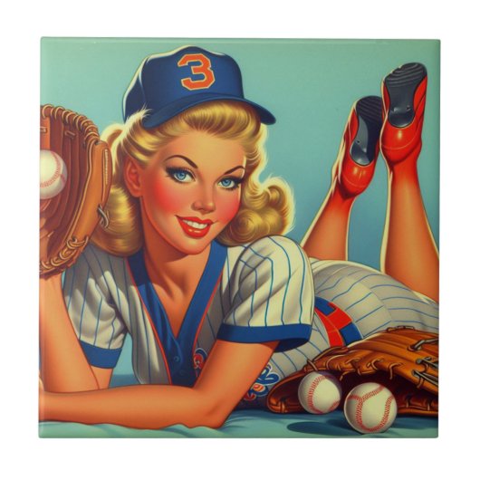 Carreau Retro Baseball (Devant)