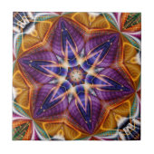 Carreau Retro Boho Bohemian Hippie Trippy Rosette Mandala (Devant)