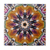 Carreau Retro Boho Bohemian Hippie Trippy Rosette Mandala (Devant)