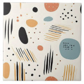 Carreau Retro Boho Collection moderne Abstraite (Devant)