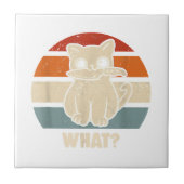 Carreau Rétro Ce Chat Couteau Meow Kitty Funny Chats Maman (Devant)