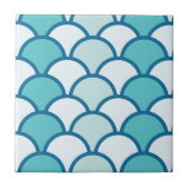 Carreau rétro, classique, motif, turquoise, vintage (Devant)