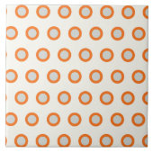 Carreau Rétro conception de point orange de cercle (Devant)