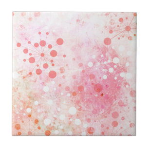 Carreau Rétro conception des années 60 d'aquarelle dans le