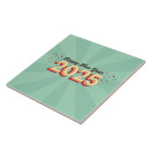 Carreau Retro dessin de dessin animé heureux texte de la n (Côté)