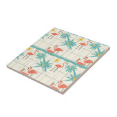 Carreau Retro Flamingo Poolside Summer Pattern (4) (Côté)