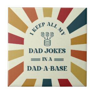 Carreau Retro Funny Papa plaisante Fête des pères cadeau p