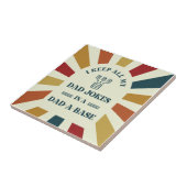 Carreau Retro Funny Papa plaisante Fête des pères cadeau p (Côté)