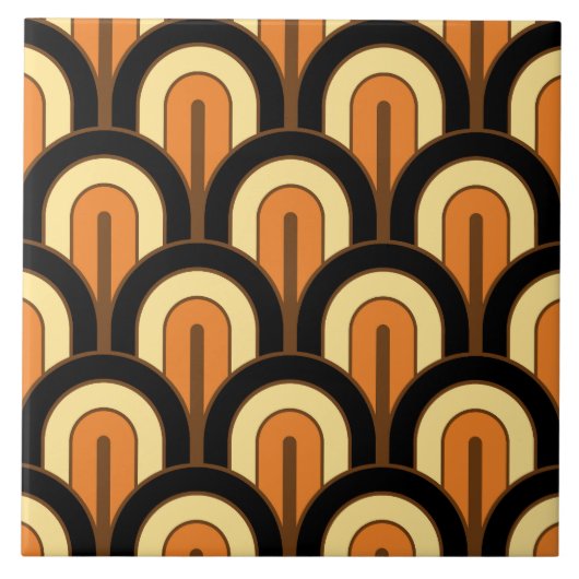 Carreau Retro Gradated Geometric Fan Pattern (Devant)