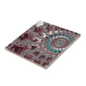 Carreau Rétro Groovy Éclectique Bohémien Spirale Fractale (Côté)