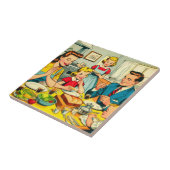 Carreau Retro Happy Family Comics (Côté)