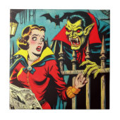 Carreau Retro Horror Vampire Comics (Devant)