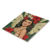 Carreau Retro les années 50 Tropical Christmas Princesse (Côté)