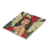 Carreau Retro les années 50 Tropical Christmas Princesse (Côté)