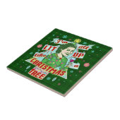 Carreau Rétro Lit potable de femme d'humour de Noël drôle (Côté)