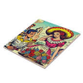 Carreau Retro Love Couple Comic (Côté)