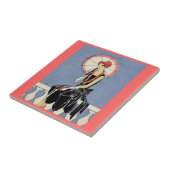 Carreau Rétro Madame Tile d'art déco (Côté)