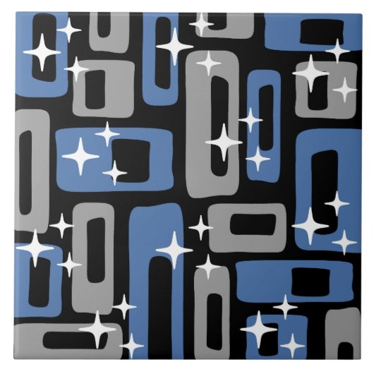 Carreau Retro Mid-Century Moderne Abstrait (Devant)