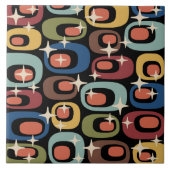 Carreau Retro Mid-Century Moderne Abstrait (Devant)