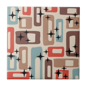 Carreau Retro Mid-Century Moderne Abstrait