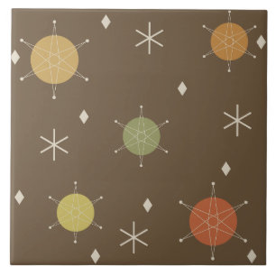 Carreau Retro Mid Mod Starburst Sky Multicolore